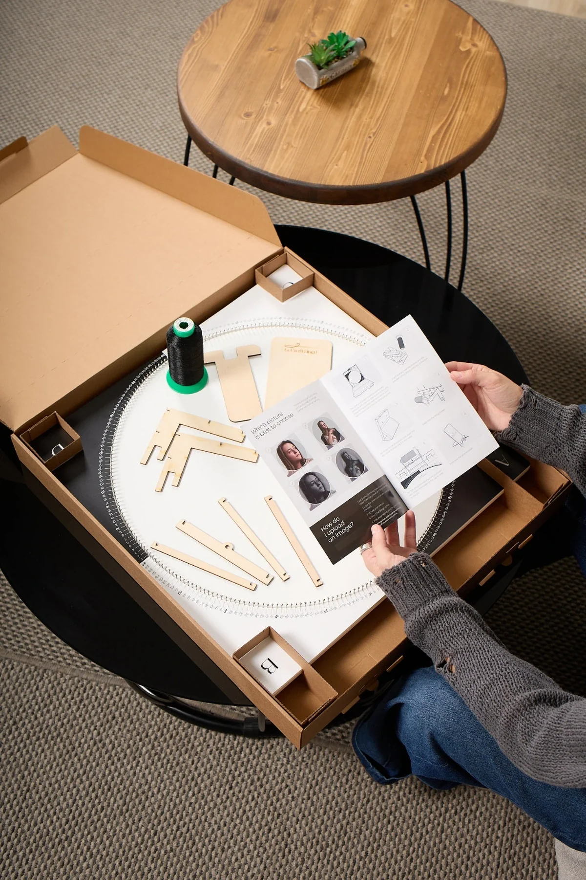 Read Instructions - String Art Kit with instructions