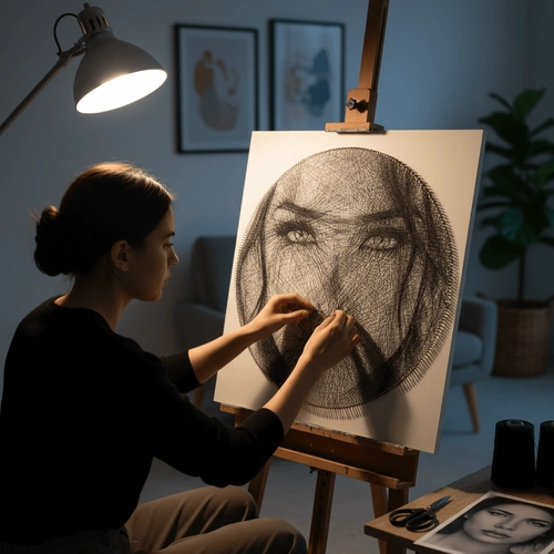 String Art Portrait - Personalized gift for loved ones, transform cherished memories into beautiful wall art