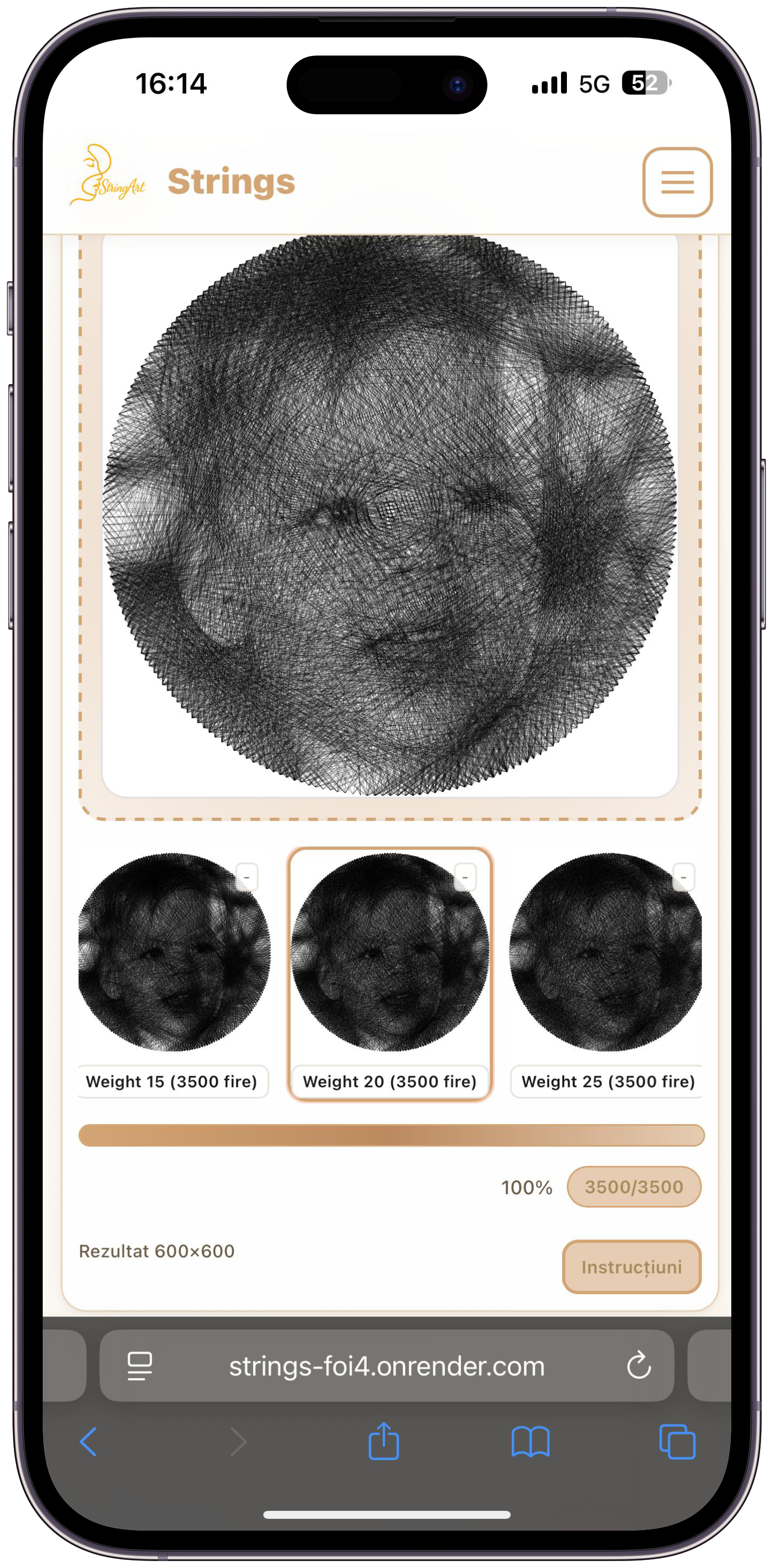 Select the desired assembly option